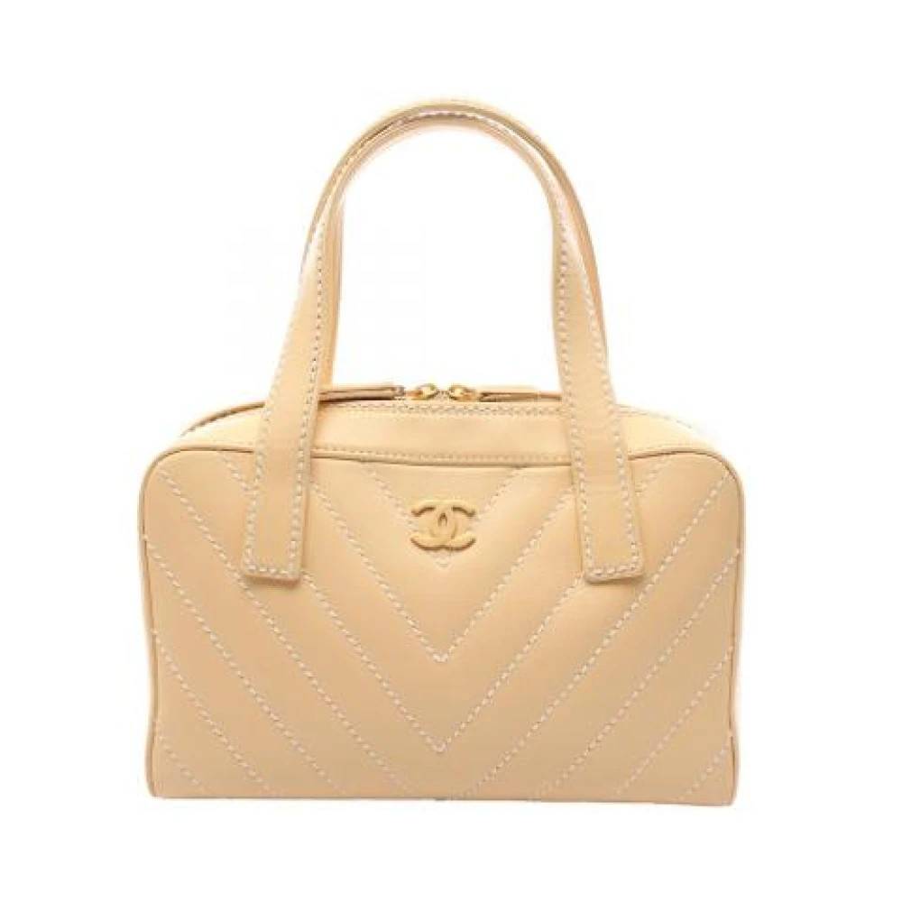 Chanel Vintage Pre-owned Vintage Håndtaske - Vintage - Dame - Beige - ONE SIZE - Uld