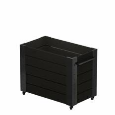 Blomsterkasse Cubic galv. 87x50x70 cm, sort