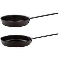 Kockums Jernverk Stekpanneset kolstål, 24 + 28 cm - Svart
