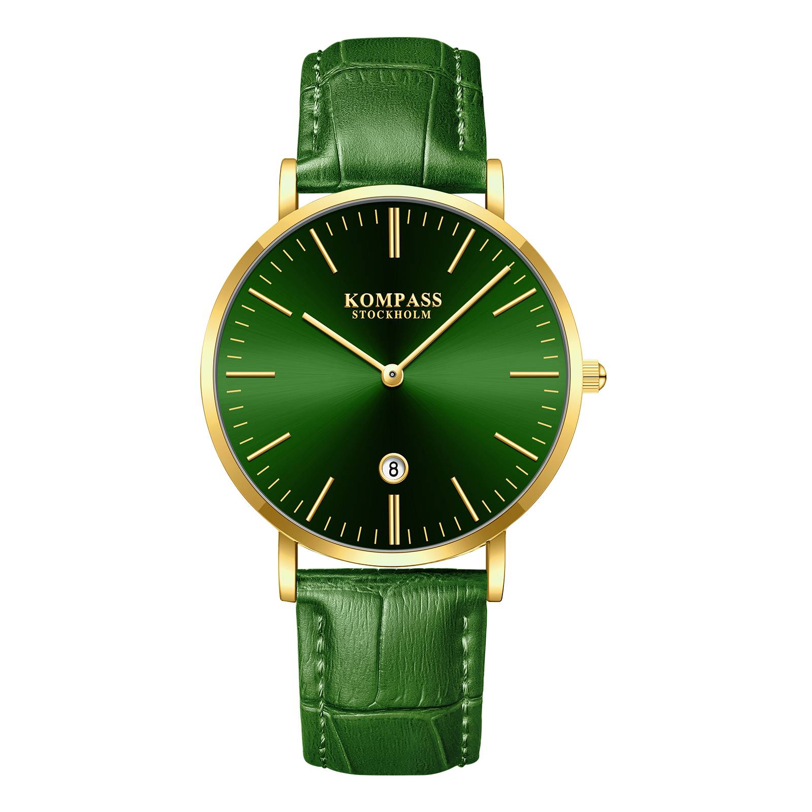 Kompass Nautilus Gold Green Dial Green Strap