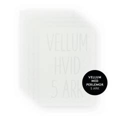 Three Scoops vellum – TSK0037 – “Hvid Perlemor” (5 ark)