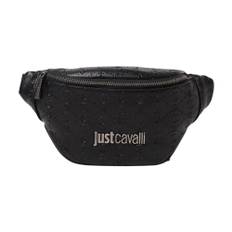 Just Cavalli, Tasker , Herre, Sort, ONE SIZE, Uld, Præget Design Talje Taske