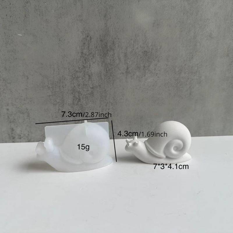 TEMU Snail Silicone Mold For Diy Resin & Plaster Crafts - Irregular Shape, White Casting Mold For Home Decor Ornaments