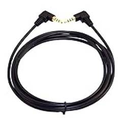 SHANFEILU 3,5 mm ljudkabel dubbel 90 graders vinkel stereo 3,5 mm hörlurskabel 4-polig TRRS hane till hane aux-sladd 1 m för telefon surfplatta MP3 bärbar mikrofon