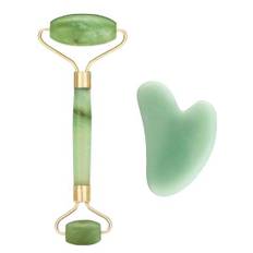 Jade Roller m. Gua Sha (Aventurin) - Grøn