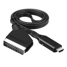 SCART til HDMI-kabel - SCART til HDMI-adapter - Alt i ét SCART til HDMI Audio Video Converter 1080p/720p