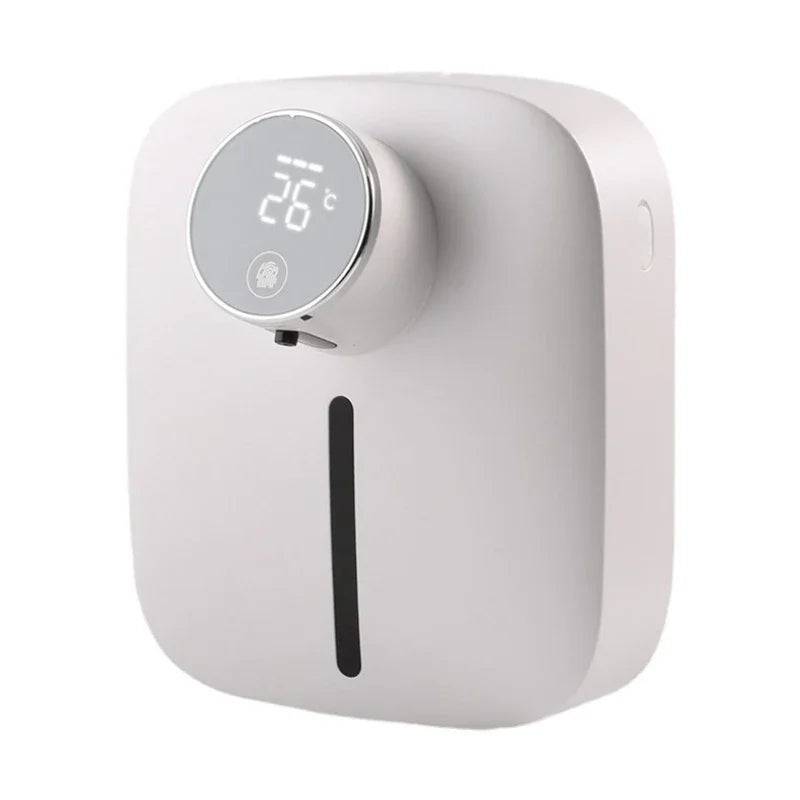 Soap Dispenser Automatic Hand Washer Rechargeable Temperature Display Liquid - White / CHINA