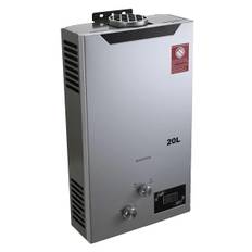 Tankløs LPG-vandvarmer, 40KW, 20L/min Flowhastighed,Grå grey Grey
