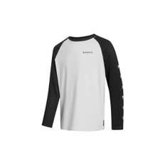 Mystic Herre Bolt Langærmet Quickdry Tee - Black / White