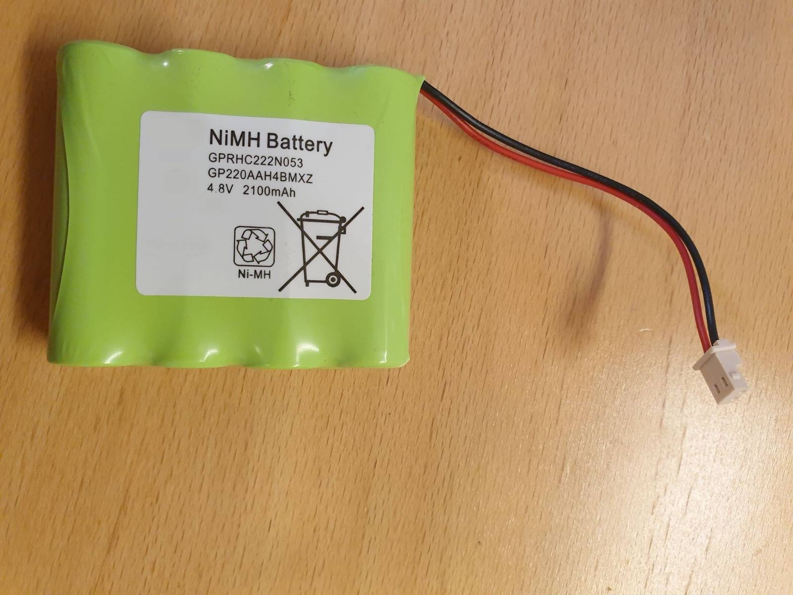 Batteri 4,8V NIMH erstatter GPRHC222N053 GP220AAH4BMXZ