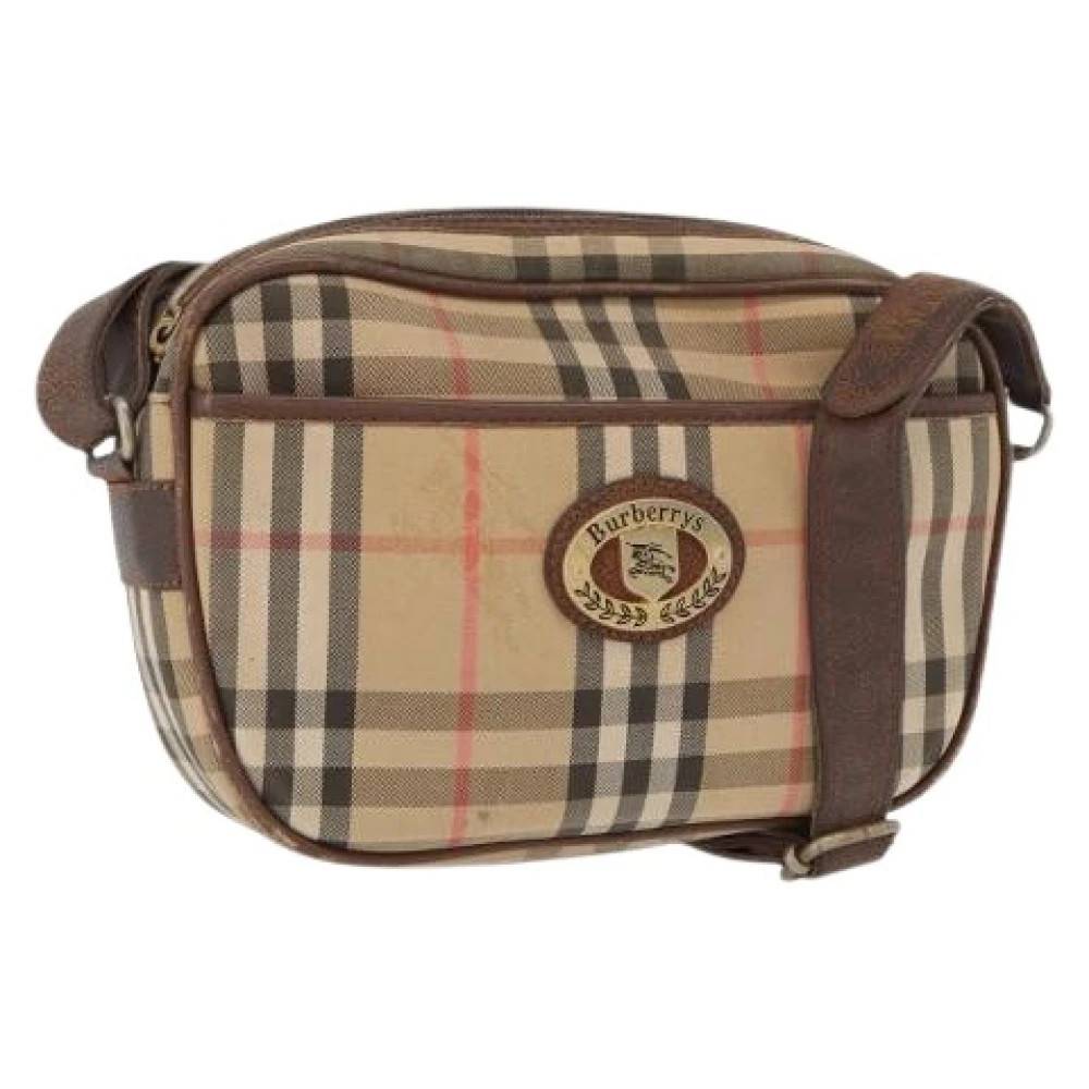 Burberry Vintage Pre-owned Canvas Skuldertaske - Vintage - Dame - Beige - ONE SIZE - Uld