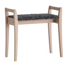 MEJA Pall Vitoljad ek / Fårskinnslook Mörkgrå