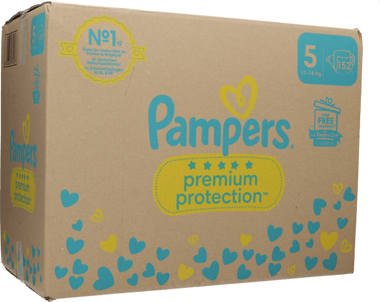 Pampers Blöjor Premium Protection stl. 5, 152 st.