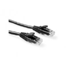 ACT Black 1 meter U/UTP CAT6 patch cable component level with RJ45 connectors. Cat6 u/utp component bk 1.00m (IK8901)