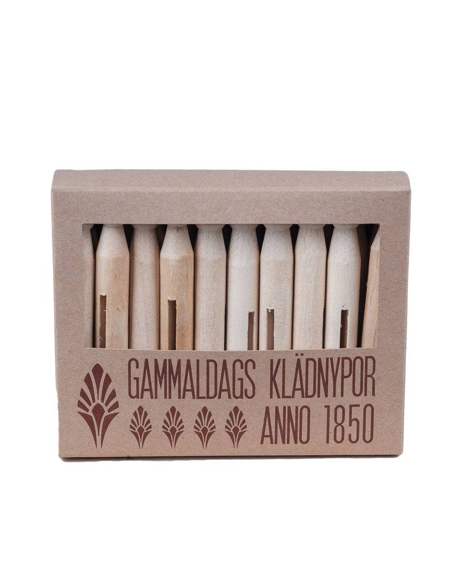 Gammeldags tøjklemmer - Bykboykar 20-pak