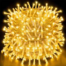 30m 300 LED Lys Kæde Juledekoration Varm Hvid Vandtæt Lys Kæde AC Stik til Udendørs/Have/Vindue