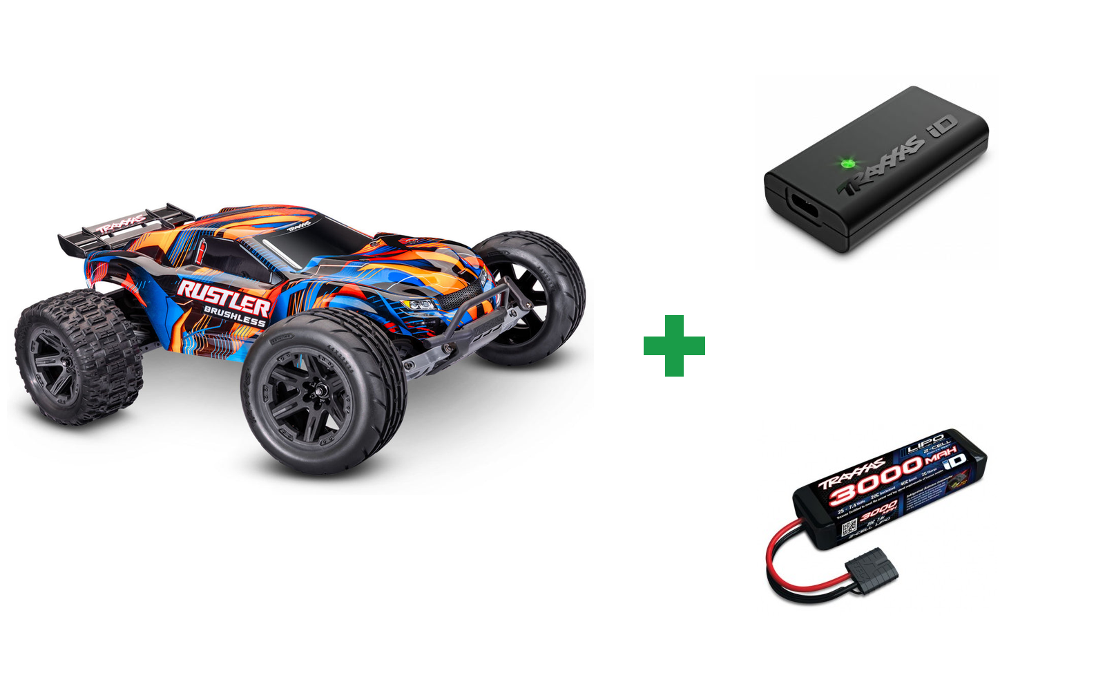 Rustler 2WD 1/10 HD VX3 BL 3S RTR - Orange / Kompletpakke – alt inkluderet og klar til brug