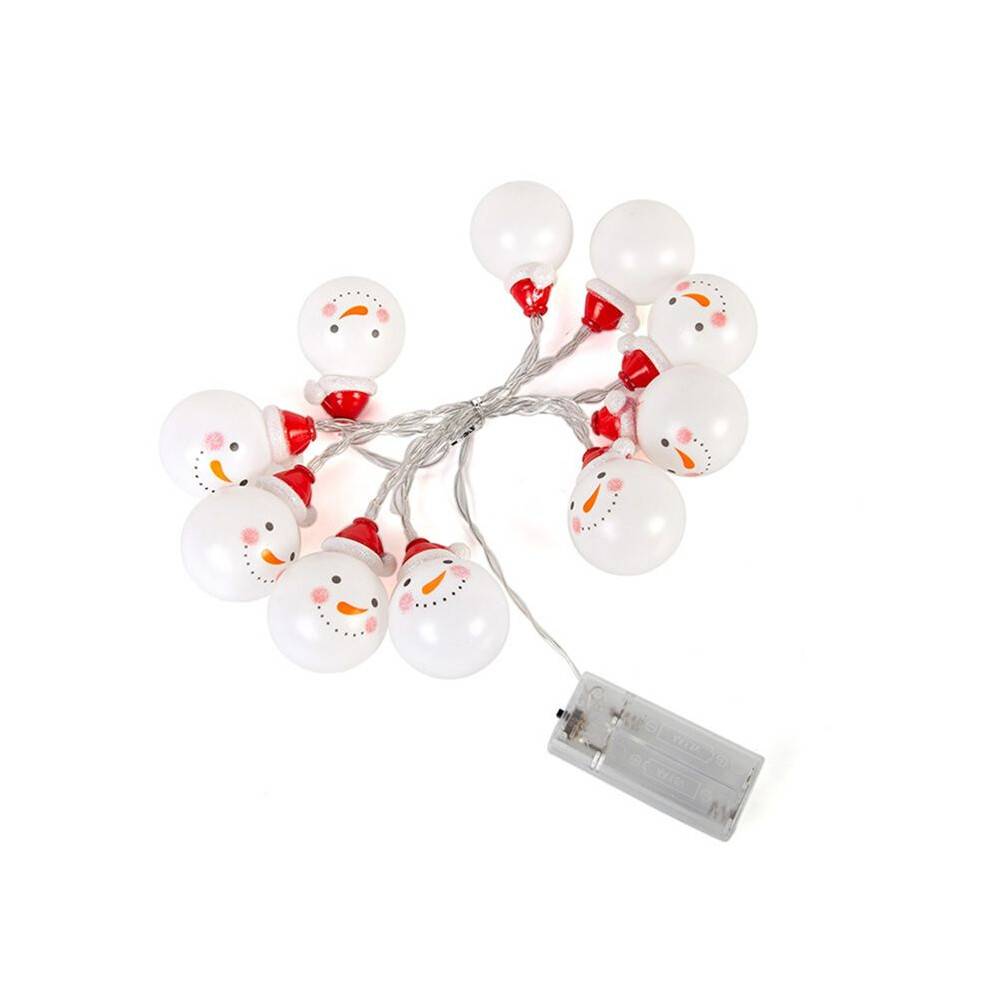 LED Snowmans String Light Outdoor for Christmas Garden Decor for Holiday Lighting Decor Wedding Decor Light 1.5M 10 Lamp