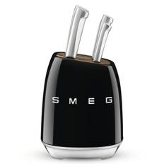 Smeg Knivblok Med 6 Knive - Knivlister & knivblokke Rustfrit Stål Sort - KBSF02BL