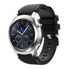 Silikonarmband Samsung Gear S3 Classic/S3 Frontier svart