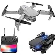 E88 Pro Drone med 4K HD-kamera för vuxna och barn, FPV Live Video RC Quadcopter för nybörjare, hopfällbar RC Quadcopter Helikopter Barnleksaker, 3 batterier och bärväska
