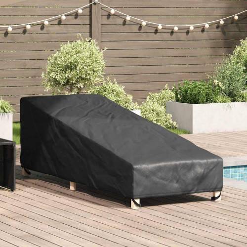 Utomhusmöbelöverdrag Svart 210 x 80 x 75 cm 210D Oxford Tyg