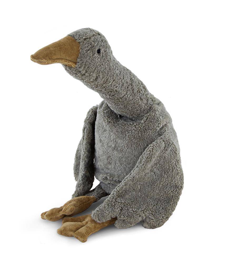 Stor grå gås cuddly mjukdjur med värmekudde ekologisk - Senger Naturwelt