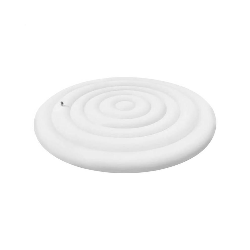 Foldable Inflatable Spa Hot Tub Cover Round Lid Hot Tub Windproof Cover with Handles Protective Thermal Lid