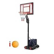 LIFEZEAL basketkorg utomhus, basketstativ med väska, bärbar basketanläggning justerbar höjd från 1,55 m till 3,1 m, sportkorg för barn och vuxna (Stil2)
