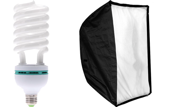 Fotostudie & Softbox lampe 135W E27 Pære 5500K Pakke