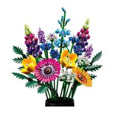 Kreativ blombukett Vuxen Fan Collection Lego Toy Födelsedagspresent 10313 Bloom (En-Storlek)