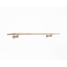 Hyldeknægte ELLA sølv med messing - MED hylde - 30 cm dybde