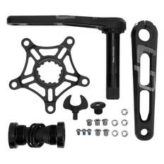 Lp Litepro Folding Bicycle Crankset Aluminum Alloy 130 BCD Bike Crankset CNC Curved Hollow Handle