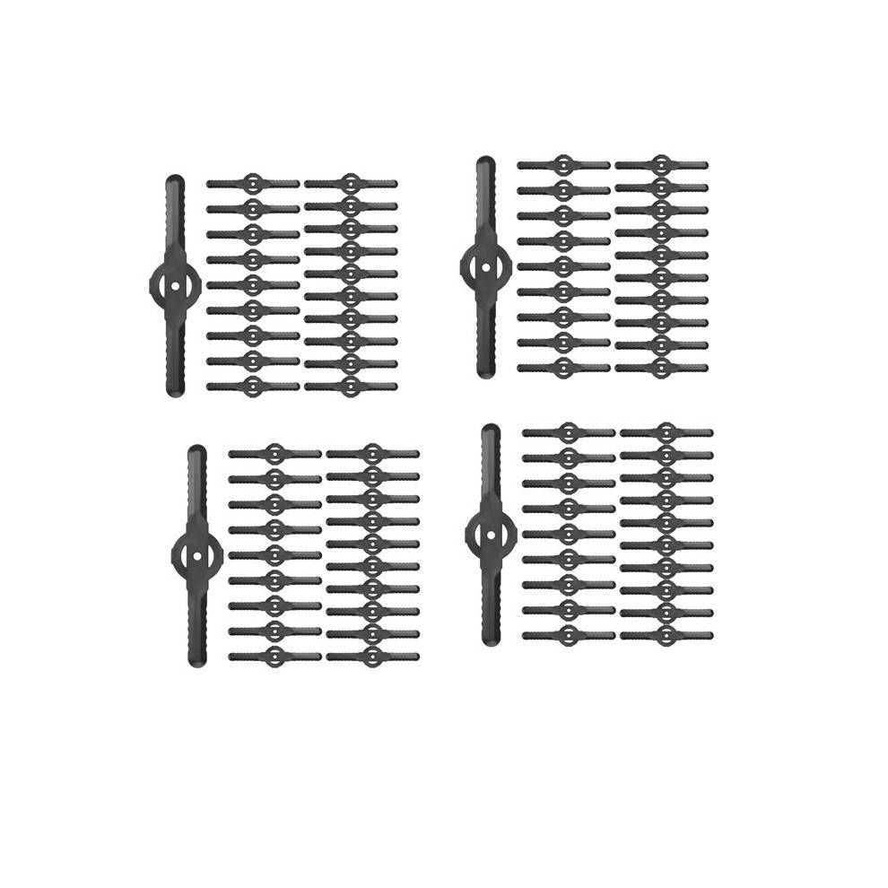 80Pcs Plastic Grass Trimmer Blades Lawn Mower Blade Cordless Trimmer Garden Tool Lawn Mower Trimmer Accessories