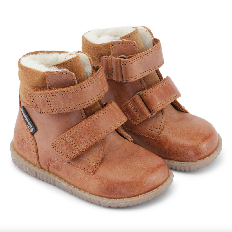 TEX-støvle m. velcro, Cognac - 23