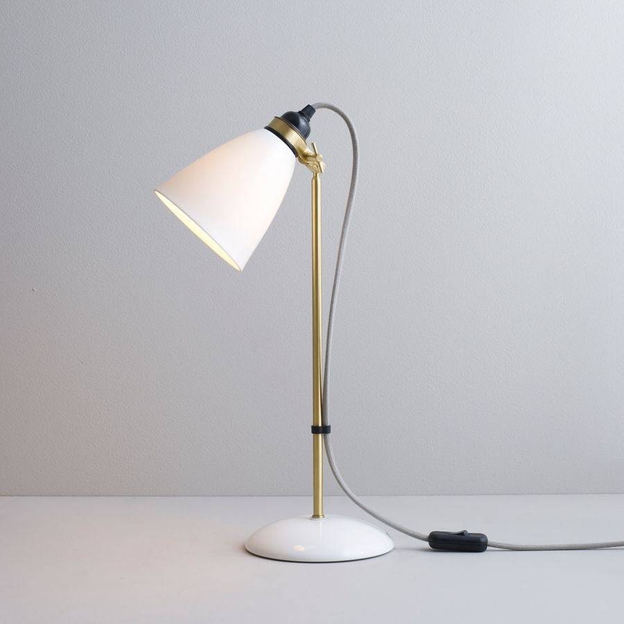 Hector 30 Brass bordlampe Original BTC - Grå ledning
