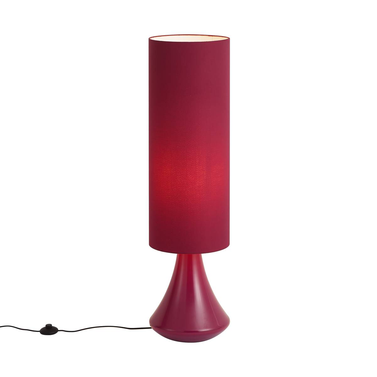 Retro golvlampa lila med tygskärm - Mina