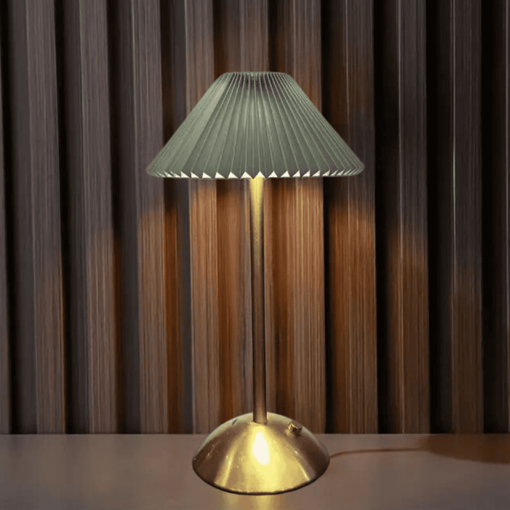 AuraGlow - Stilren Trådlös Uppladdningsbar Bordslampa - Grön