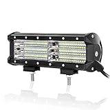Willpower 23 cm 270 W LED-ljusramp, strålkastare LED-stång 12 V 24 V vattentäta offroad-körlampor dimlampor för 4 x 4 lastbil båt traktor bil pickup ATV UTV SUV båt