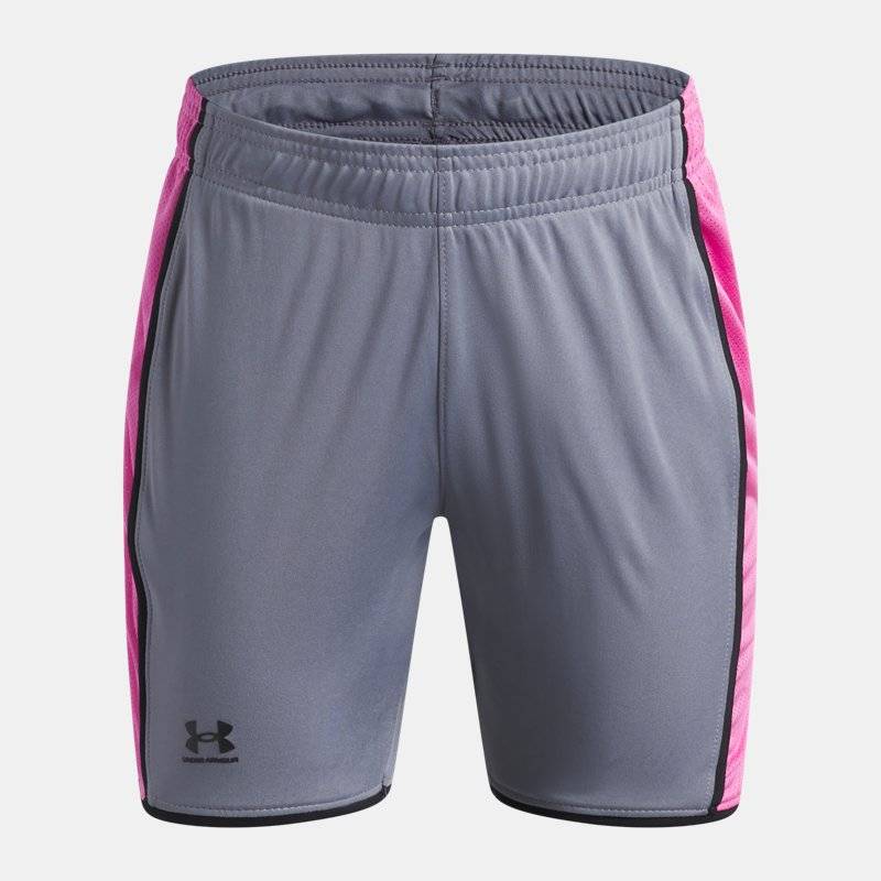 Under Armour Challenger Train Boys' Shorts Titan Gray / Pink Frenzy / Black YXL (160 - 170 cm)