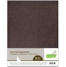 Lawn Fawn Cardstock - Woodgrain Dark Brown LF2483