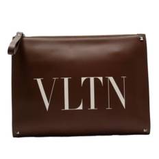 Valentino Vintage, Pre-owned, Dame, Brun, ONE SIZE, Tyl, Pre-owned Stof clutches - ONE Size