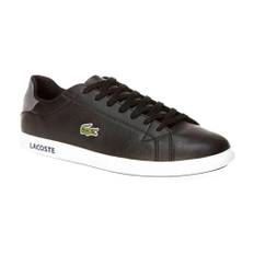 Lacoste, Sko, Herre, Sort, 45 EU, Læder, Leather Sneakers Graduate Lcr3