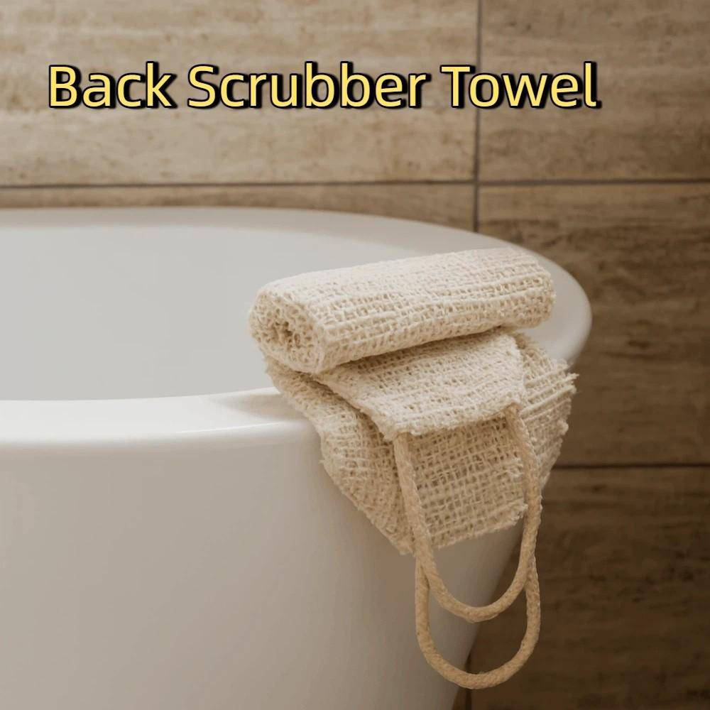 Japansk Stil Naturlig Sisal Badhandduk Dubbelsidig Förlängd Ryggskrubb Handduk Snabb Löddring Exfolierande Bälte Massage beige