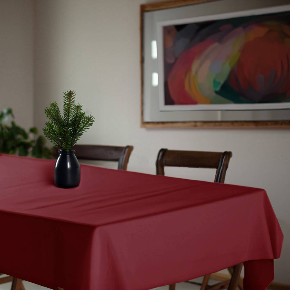 Linne Röd Linneduk 135x300 cm