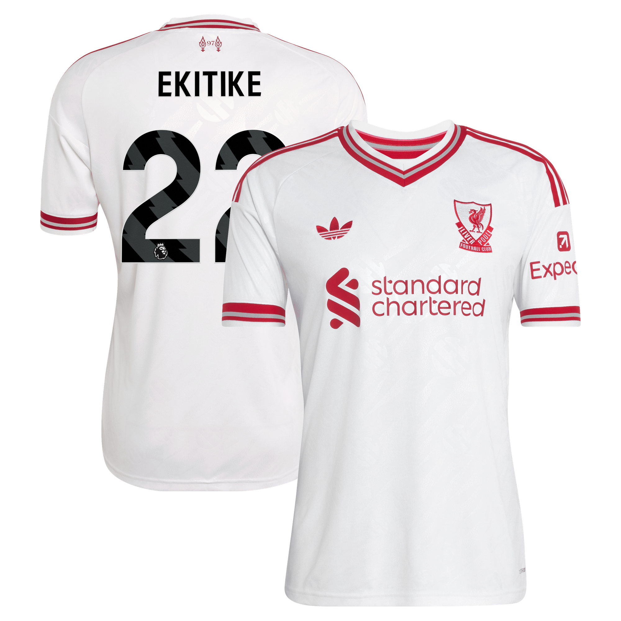Liverpool adidas Away Shirt 2026-27 with Ekitike 22 printing