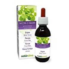 Litet tjockblad eller Brahmi (Bacopa monnieri) ört Alkoholfri modertinktur Naturalma - Flytande extrakt i droppar 120 ml - Kosttillskott - Vegan