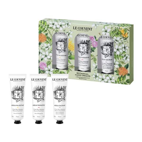Le Couvent Maison de Parfum Botanical Hand Cream Aqua Aqua and Aqua Perfect as a Vegan Collection Majestae, Paradisi, Sakurae. gift. certified.