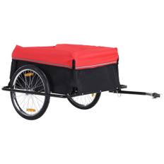 Sort+Rød ladcykeltrailer til lastbiltransport