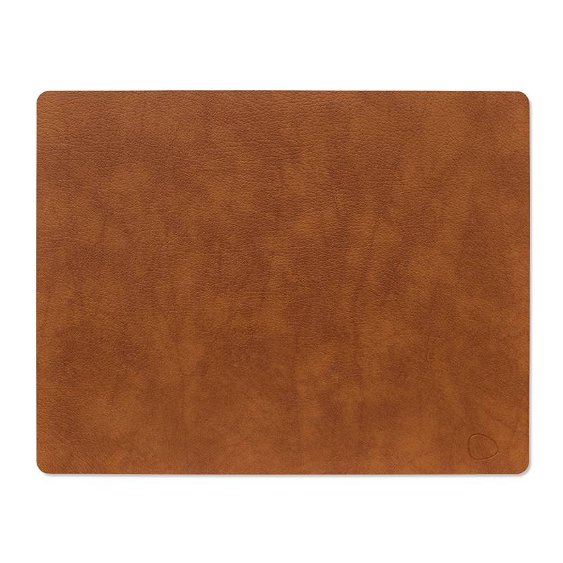 LindDNA - Dækkeserviet - Square - Large - Bull - Cognac